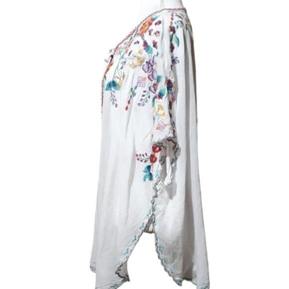 Johnny Was Selena Poncho Embroidered Peasant Top Tunic Blouse Oversized XS - Picture 5 of 11